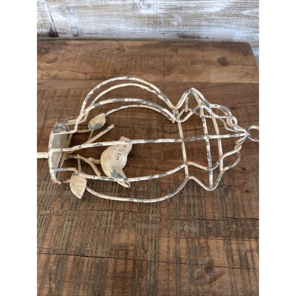 2 Rustic Metal Bird Cage Hooks Leaves Decorative Cottage Core Farmhouse Nature - Picture 7 of 9
